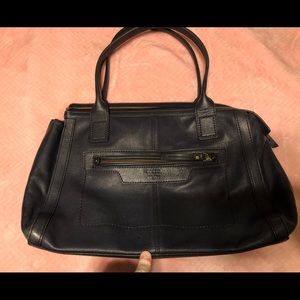 Navy Fossil satchel